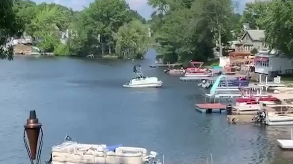 FairWeather Waterspout Thrashes Boat on Sunny Lake Quinsigamond The